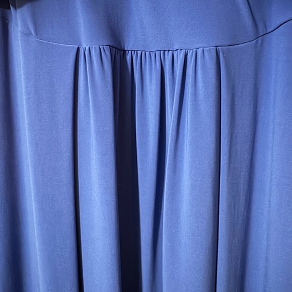 Elegant Joseph Ribkoff Wrap, Pleated, Front Tie Sleeveless Dress with V-Neck - Picture 9 of 13